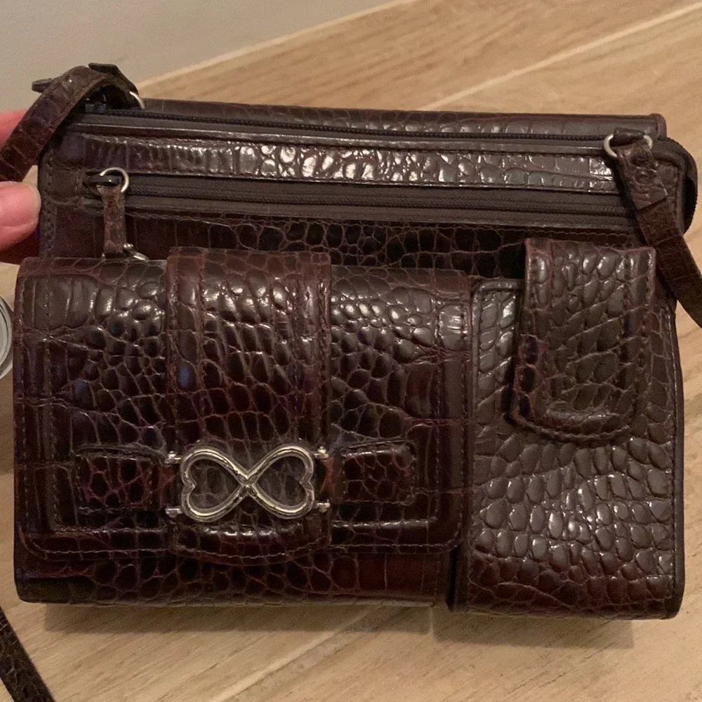 Brighton Leather Crossbody Wallet Bag - Picture 2 of 11